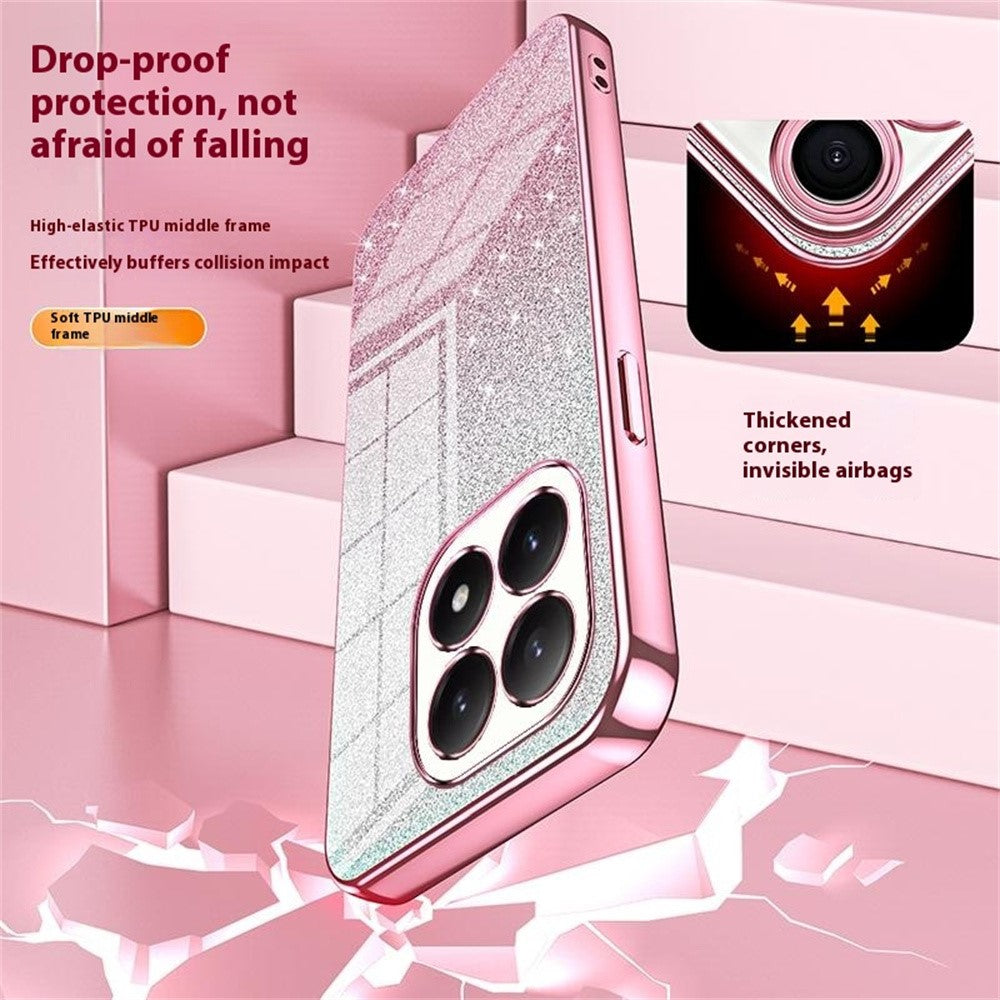 For Xiaomi 15T Case Electroplating Gradient Glitter TPU Phone Cover