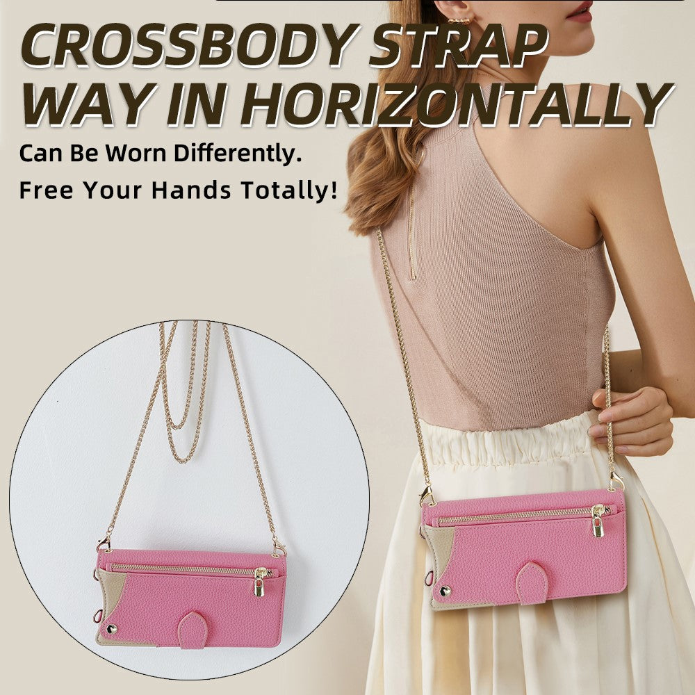 For Google Pixel 10 Leather Case Wallet Stand Cover Irregular Tail Style with Chain Strap