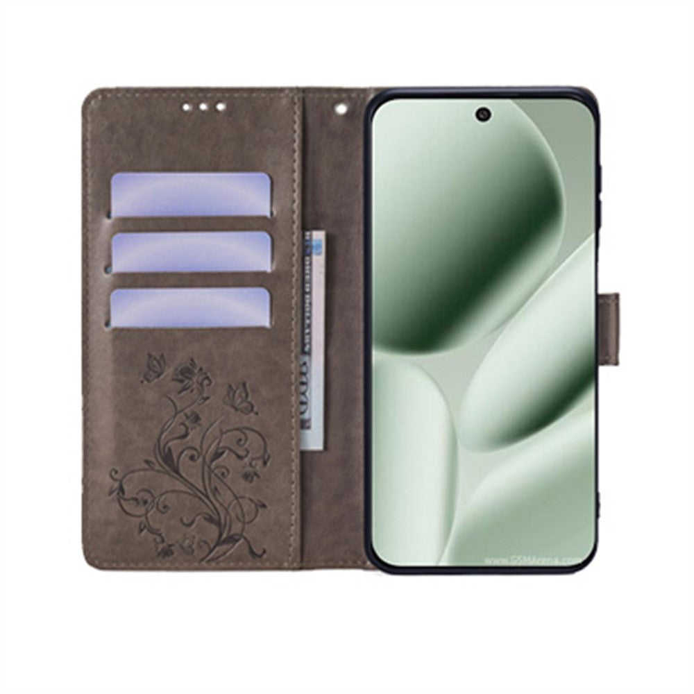 For Google Pixel 10 Case Butterfly Flower Imprinted PU Leather Wallet Phone Cover