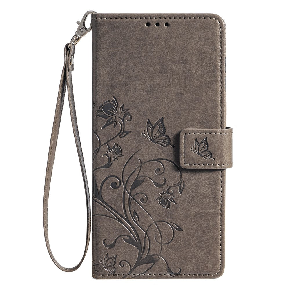 For Google Pixel 10 Case Butterfly Flower Imprinted PU Leather Wallet Phone Cover