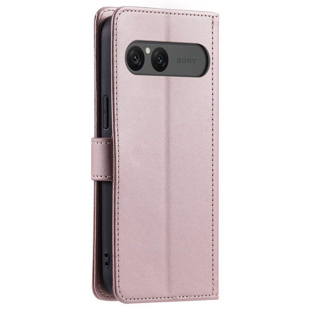 For Sony Xperia 10 VII Case Wallet Rhombus Grid PU Leather Phone Cover with Shoulder Strap / Wrist Strap