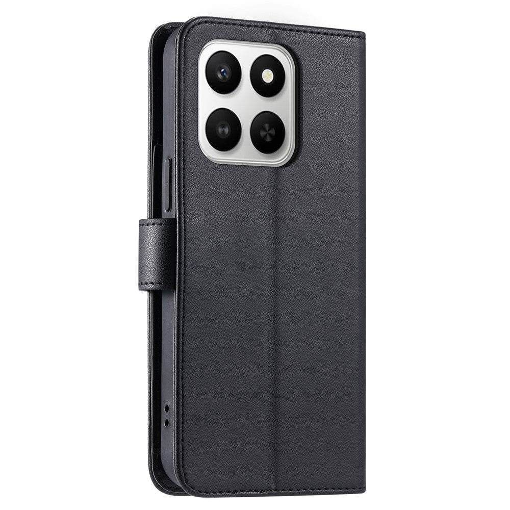 Crossbody Leather Case for Honor 400 Smart 5G / 4G / X7d 5G / 4G Ring Buckle Wallet Stand Rhombus Mobile Cover