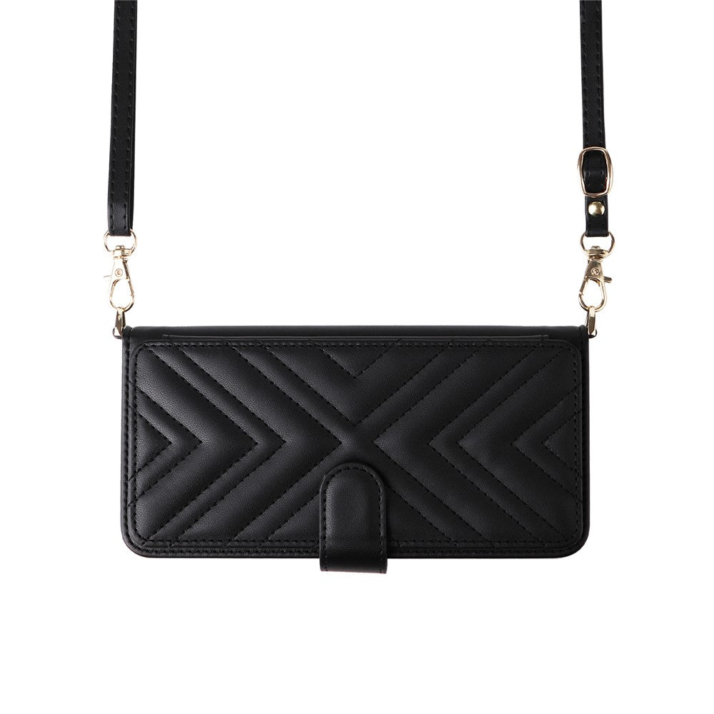 Étui portefeuille en cuir avec bandoulière/dragonne pour For Honor X9d 5G / X70 5G