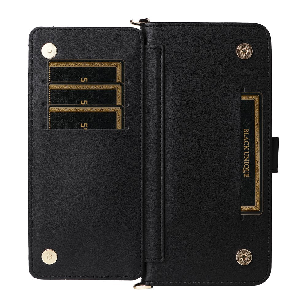 Étui portefeuille en cuir avec bandoulière/dragonne pour For Honor X9d 5G / X70 5G