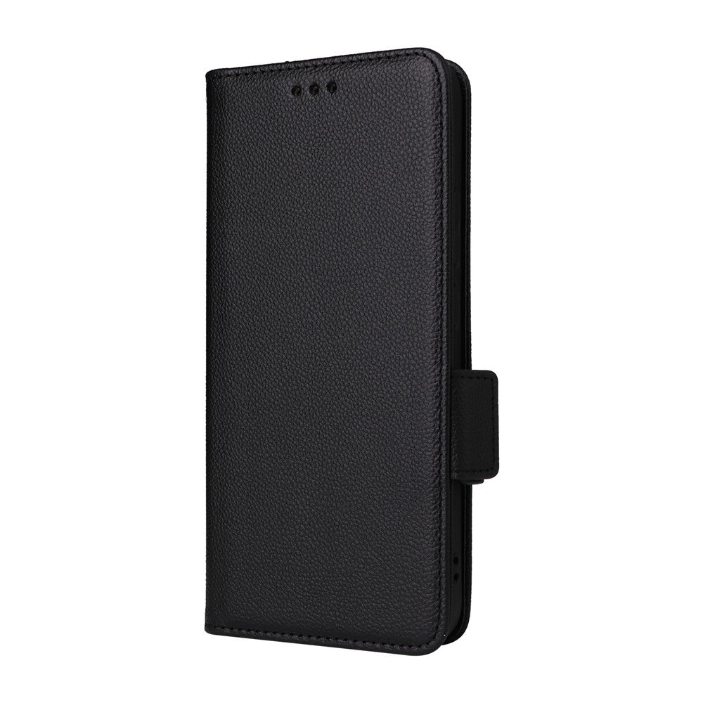 Étui portefeuille en cuir texturé litchi avec dragonne pour For Honor X9d 5G / X70 5G