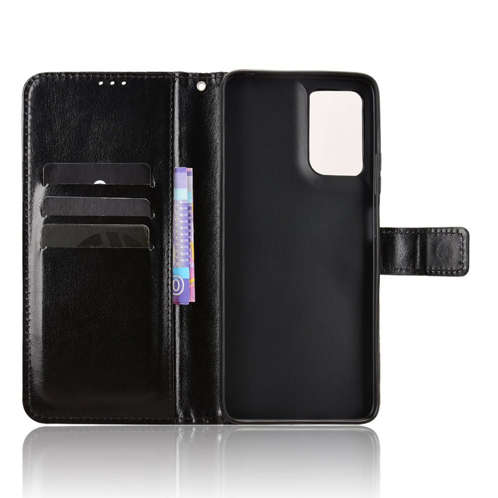 For Motorola Moto G06 Power 4G / Motorola Moto G06 4G PU Leather Case with Strap Crazy Horse Texture Phone Wallet Cover