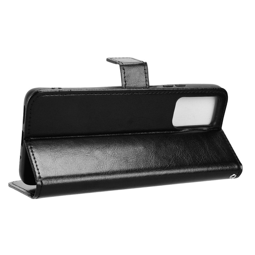 For Motorola Moto G06 Power 4G / Motorola Moto G06 4G PU Leather Case with Strap Crazy Horse Texture Phone Wallet Cover