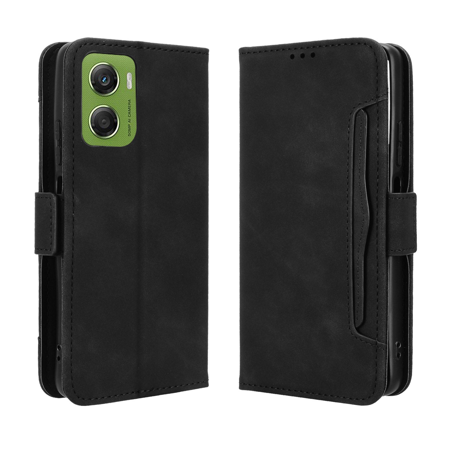 For Motorola Moto G06 Power 4G / Motorola Moto G06 4G Leather Case Phone Wallet Cover with Multiple Card Slots