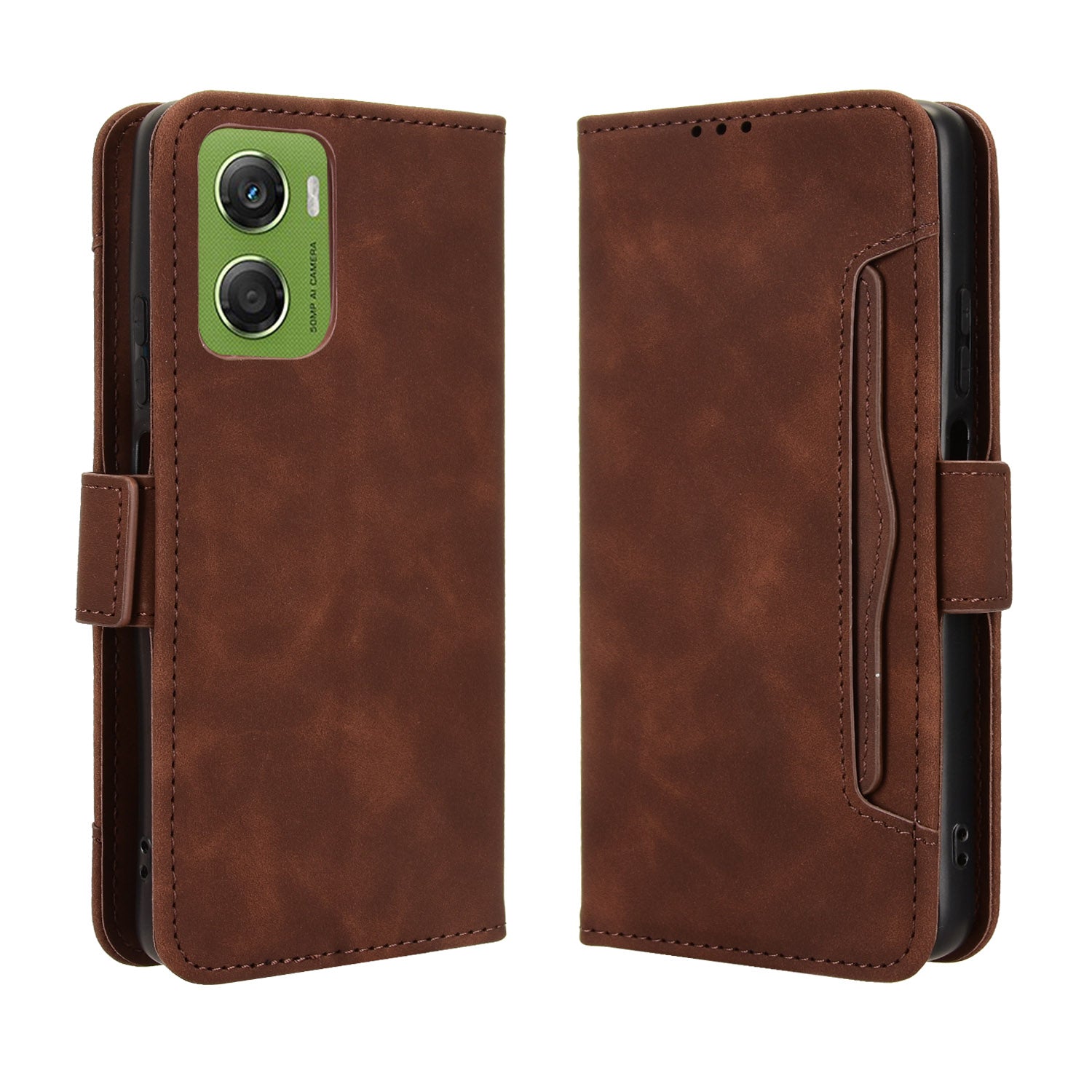 For Motorola Moto G06 Power 4G / Motorola Moto G06 4G Leather Case Phone Wallet Cover with Multiple Card Slots