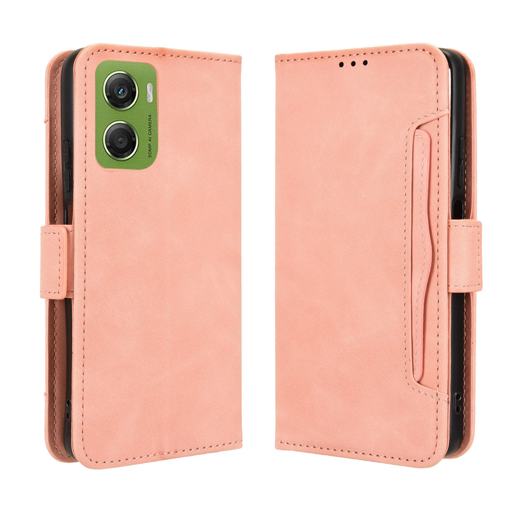 For Motorola Moto G06 Power 4G / Motorola Moto G06 4G Leather Case Phone Wallet Cover with Multiple Card Slots