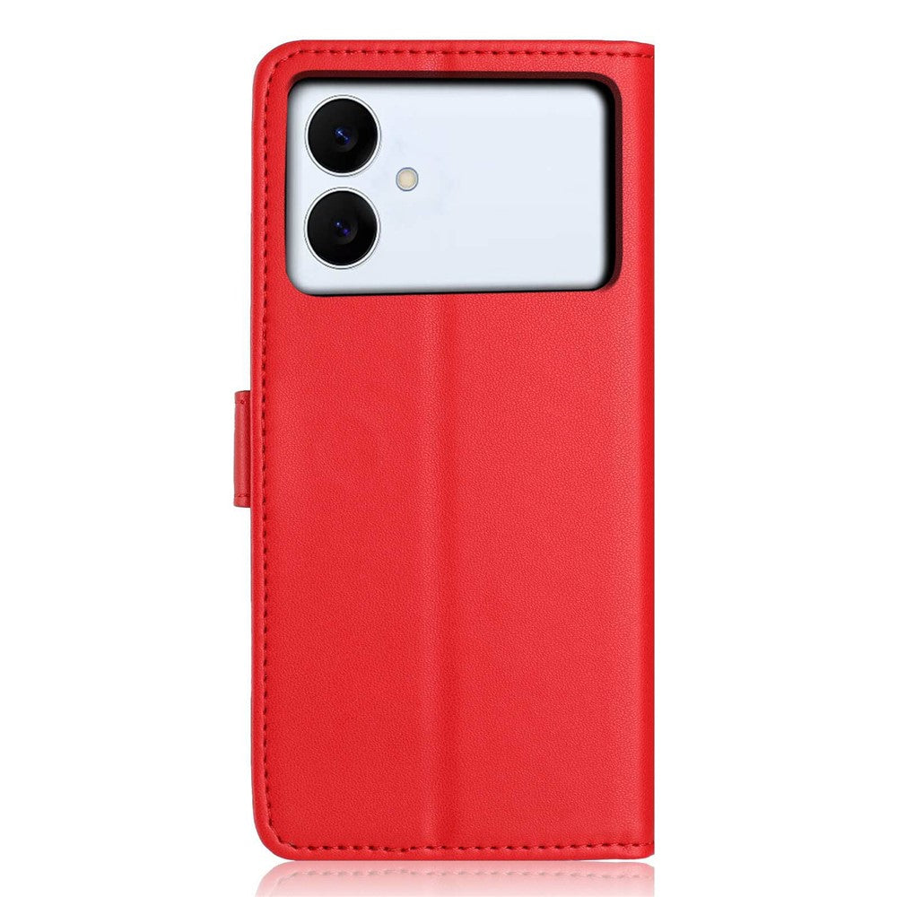 For Samsung Galaxy S26 Edge Wallet Case with Strap  /  Multiple Card Slots Solid Color Leather Stand Phone Cover