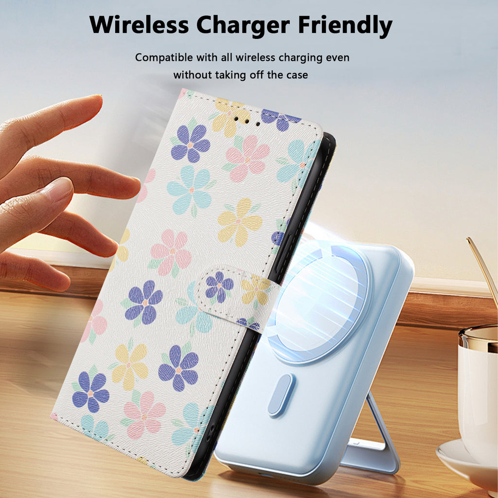 For Honor X5c Plus 4G Case Pattern Print PU Leather Wallet Phone Cover with Wrist Strap