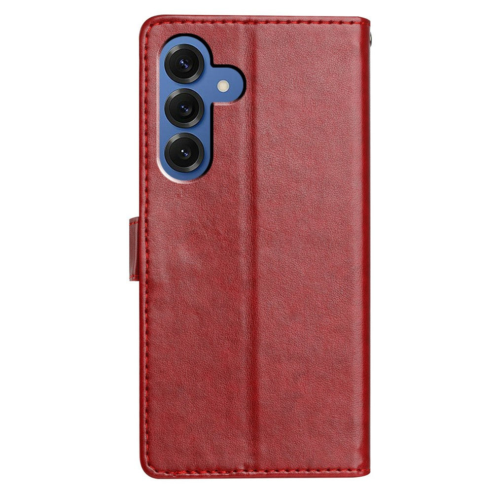 For Samsung Galaxy S26 / S26 Pro Leather Case Wallet Stand Phone Cover with Handy Strap
