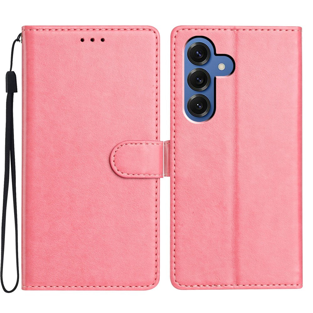 For Samsung Galaxy S26 / S26 Pro Leather Case Wallet Stand Phone Cover with Handy Strap