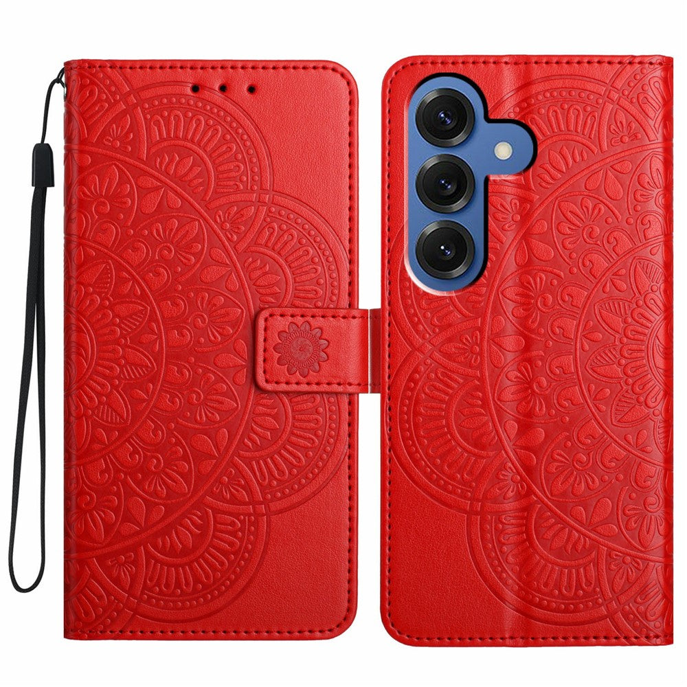 For Samsung Galaxy S26 / S26 Pro Leather Case with Card Slots Mandala Pattern Phone Cover Stand