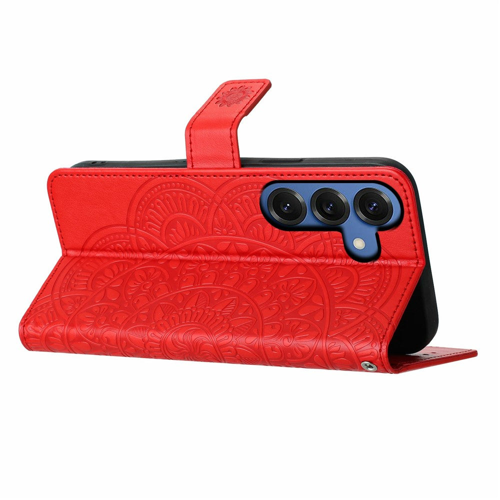 For Samsung Galaxy S26 / S26 Pro Leather Case with Card Slots Mandala Pattern Phone Cover Stand