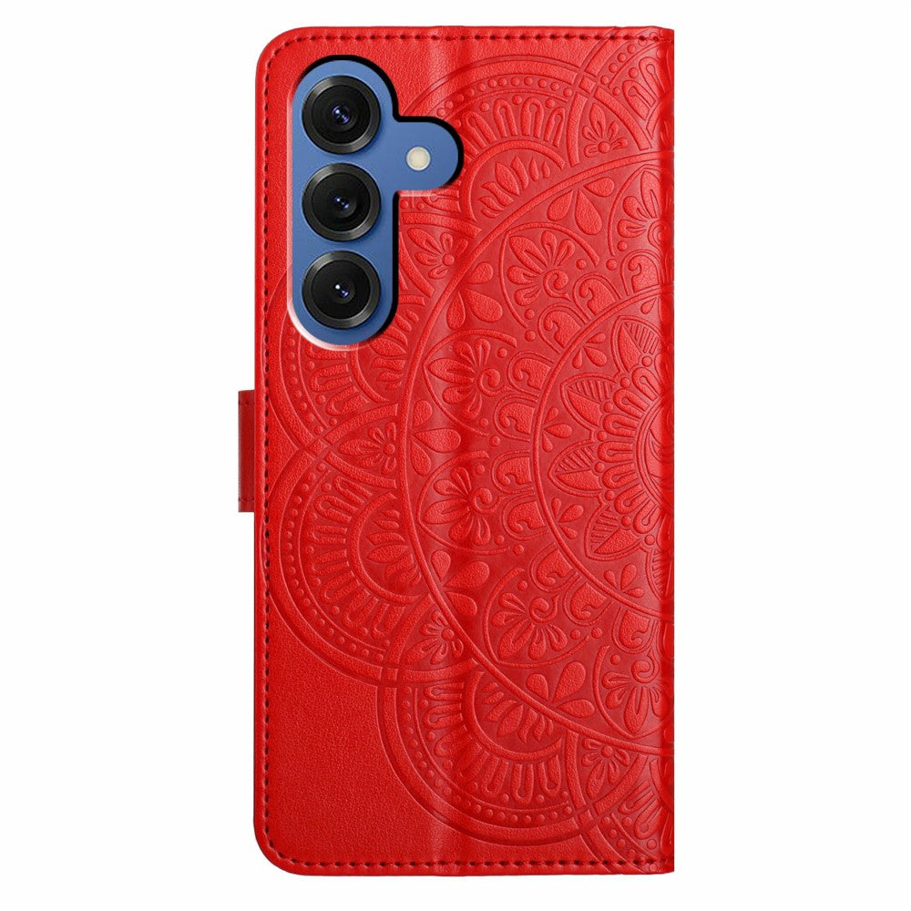 For Samsung Galaxy S26 / S26 Pro Leather Case with Card Slots Mandala Pattern Phone Cover Stand