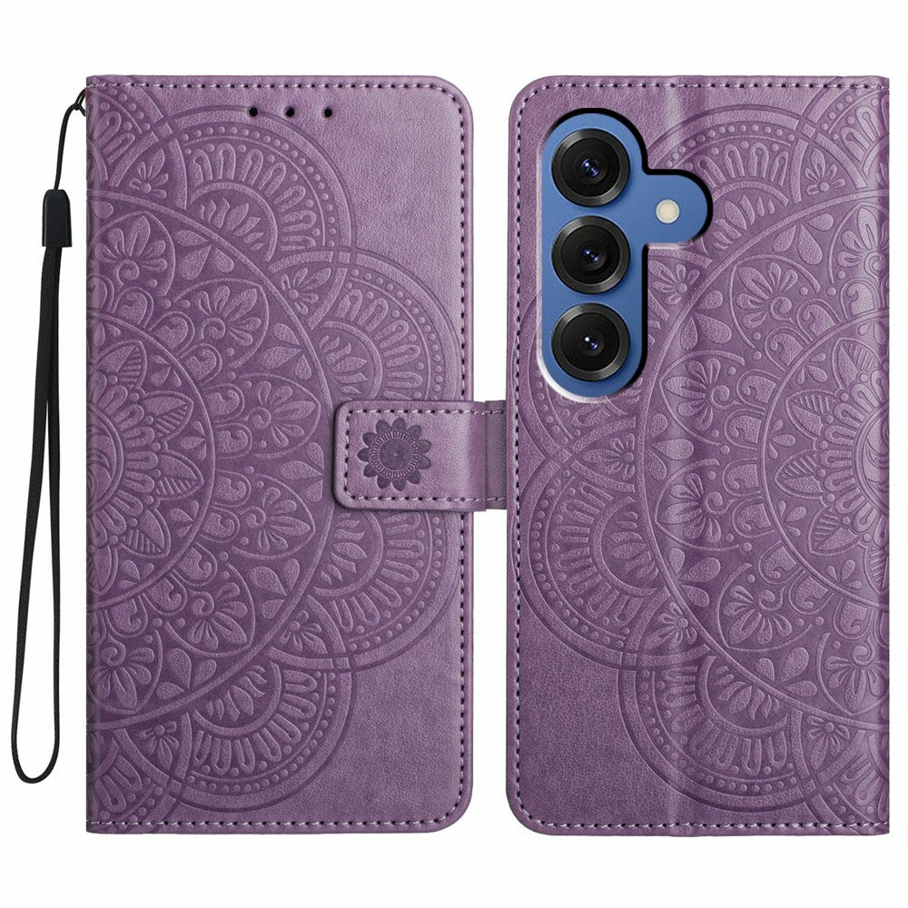 For Samsung Galaxy S26 / S26 Pro Leather Case with Card Slots Mandala Pattern Phone Cover Stand
