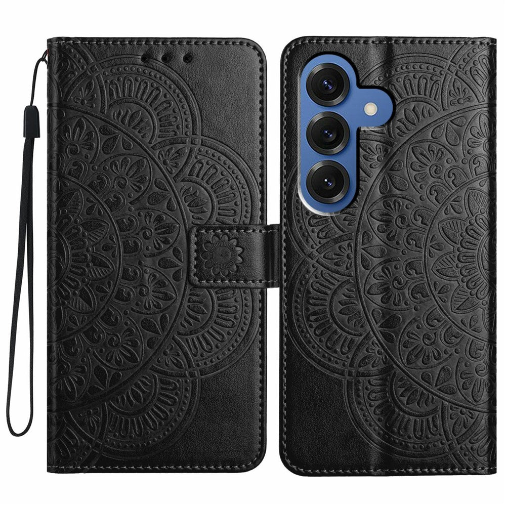 For Samsung Galaxy S26 / S26 Pro Leather Case with Card Slots Mandala Pattern Phone Cover Stand