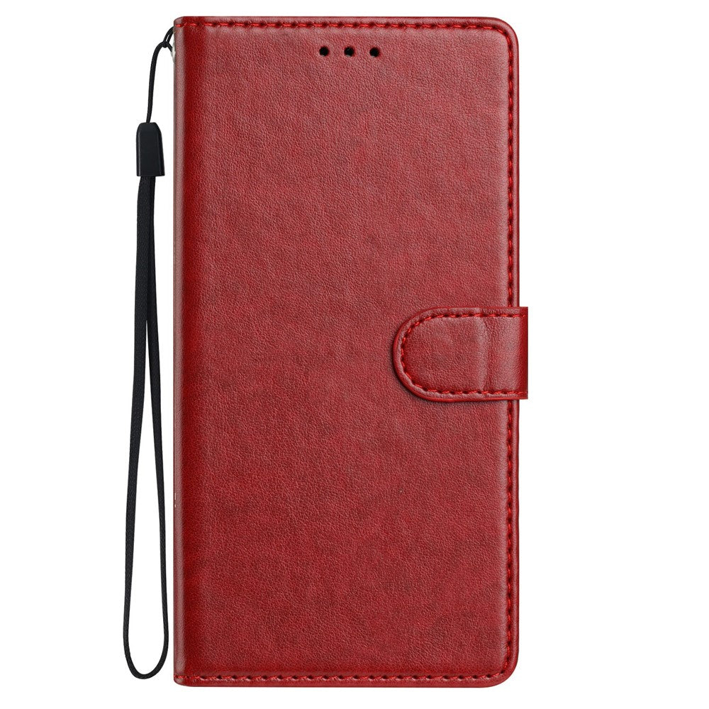 For Samsung Galaxy S26 Ultra Leather Case Wallet Stand Phone Cover with Handy Strap