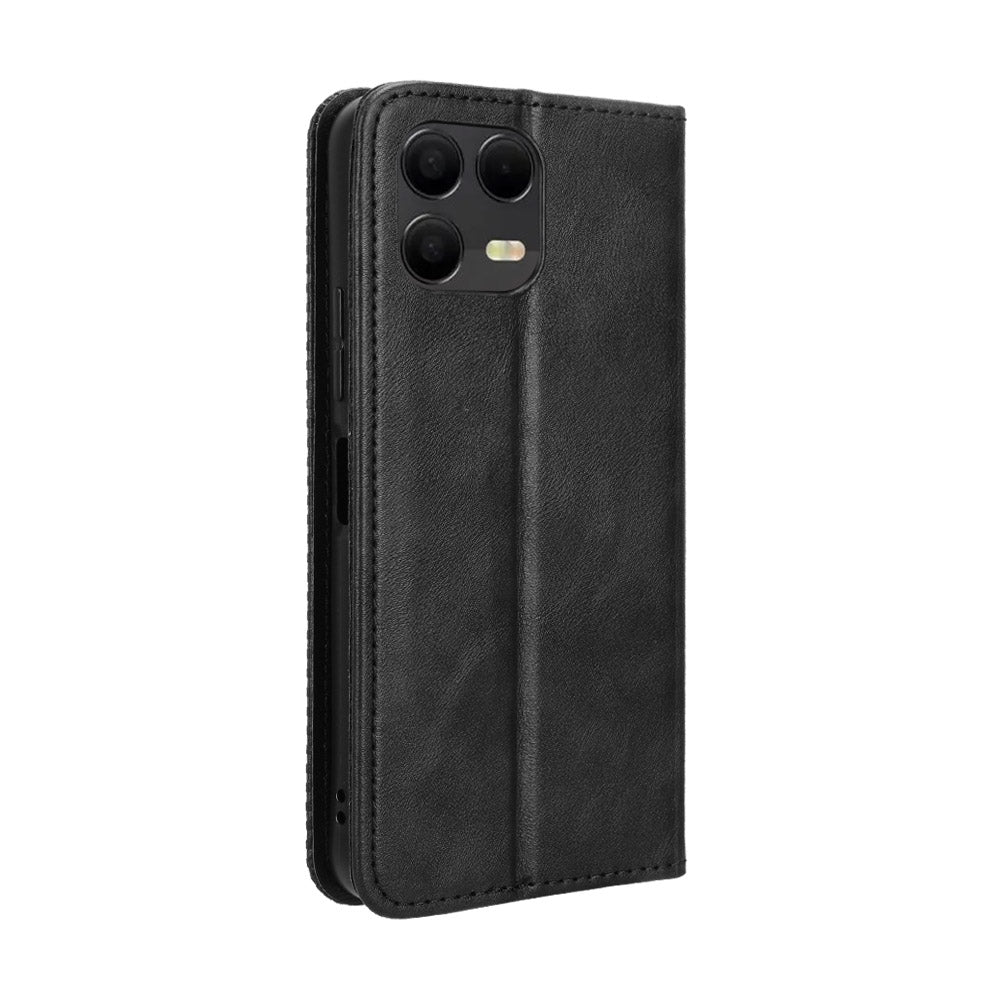 For T-Mobile Revvl 8 Pro Leather Case Wallet Stand Retro Texture Phone Cover