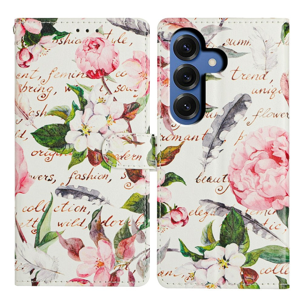 For Samsung Galaxy S26 / S26 Pro Case Pattern Printing Wallet Stand Flip Leather Phone Cover with Strap
