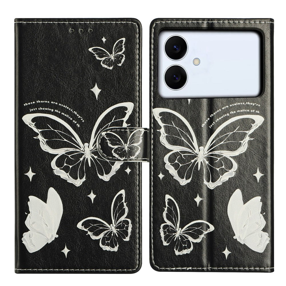 For Samsung Galaxy S26 Edge Case Pattern Printing Wallet Stand Flip Leather Phone Cover with Strap