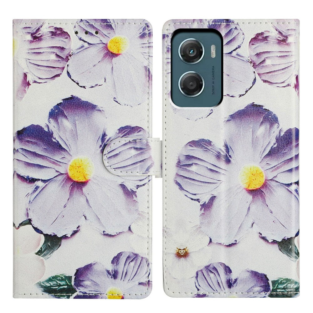 For Motorola Moto G06 4G Case Pattern Printing Wallet Stand Flip Leather Phone Cover with Strap