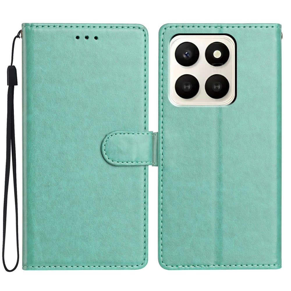 Funda tipo cartera de piel con soporte para teléfono For Honor X7d 5G con práctica correa