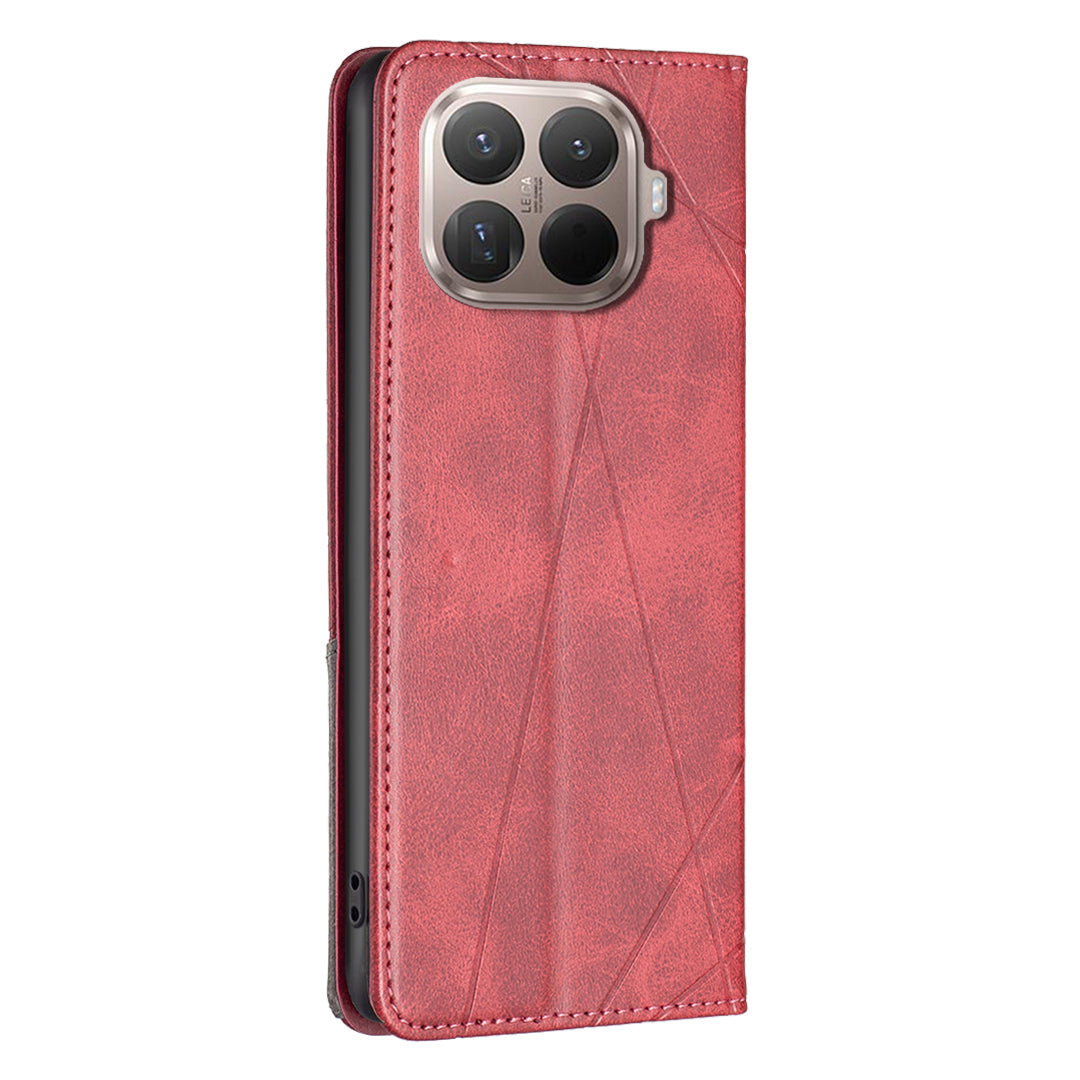 For Xiaomi 15T Pro Case Card Slots Geometry Imprint Leather Phone Cover