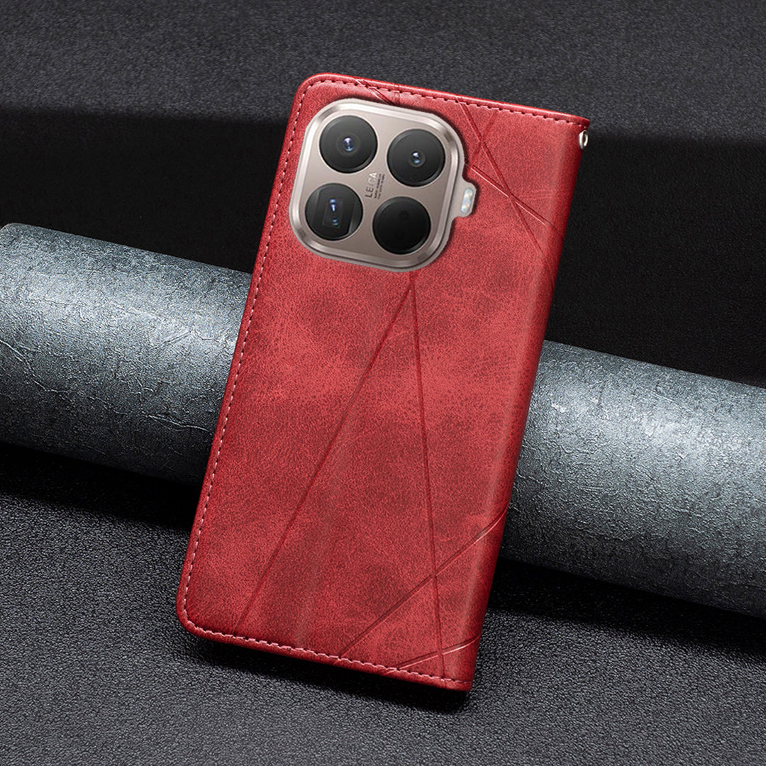 For Xiaomi 15T Pro Case Card Slots Geometry Imprint Leather Phone Cover