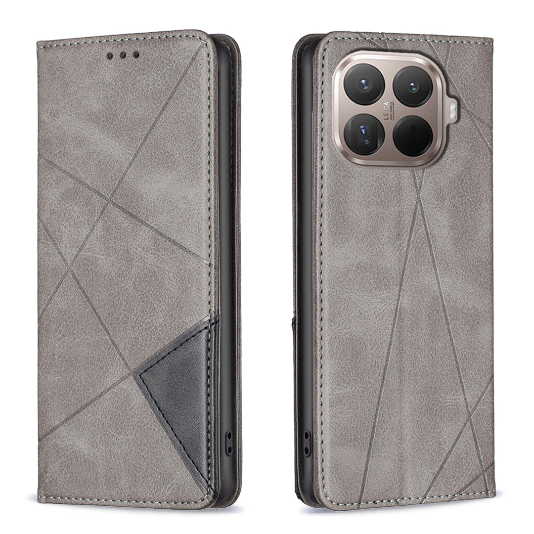 For Xiaomi 15T Pro Case Card Slots Geometry Imprint Leather Phone Cover