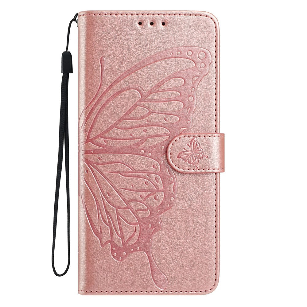 For Honor X7d 5G Case Butterfly Imprinted Wallet Stand PU Leather Flip Phone Cover with Strap
