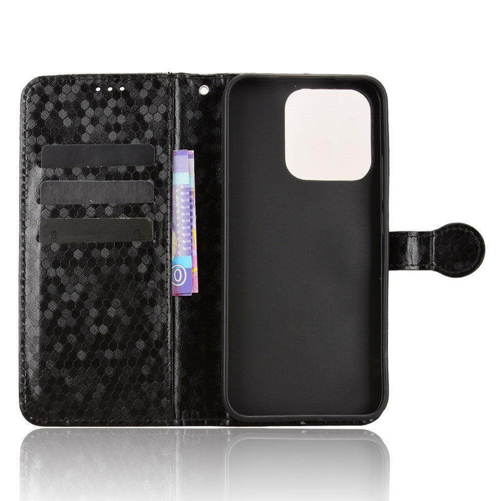 For Realme 15T 5G Wallet Case Dot Pattern Imprint PU Leather Phone Cover with Wrist Strap