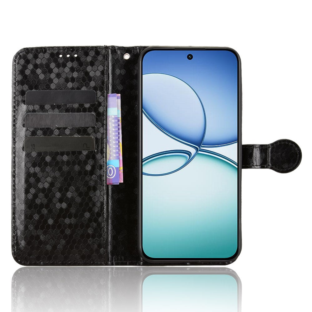 For Realme 15T 5G Wallet Case Dot Pattern Imprint PU Leather Phone Cover with Wrist Strap