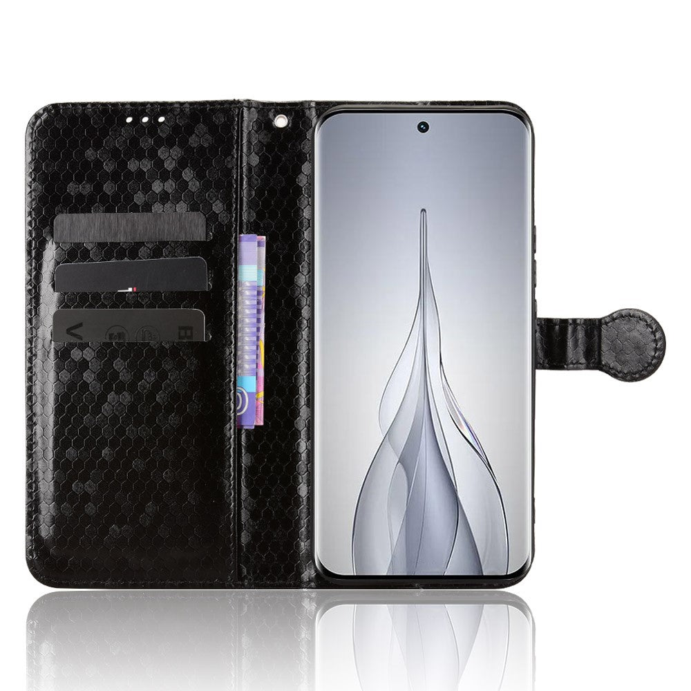 For TECNO Pova Slim 5G  /  Spark Slim 4G Wallet Case Dot Pattern Imprint PU Leather Phone Cover with Wrist Strap