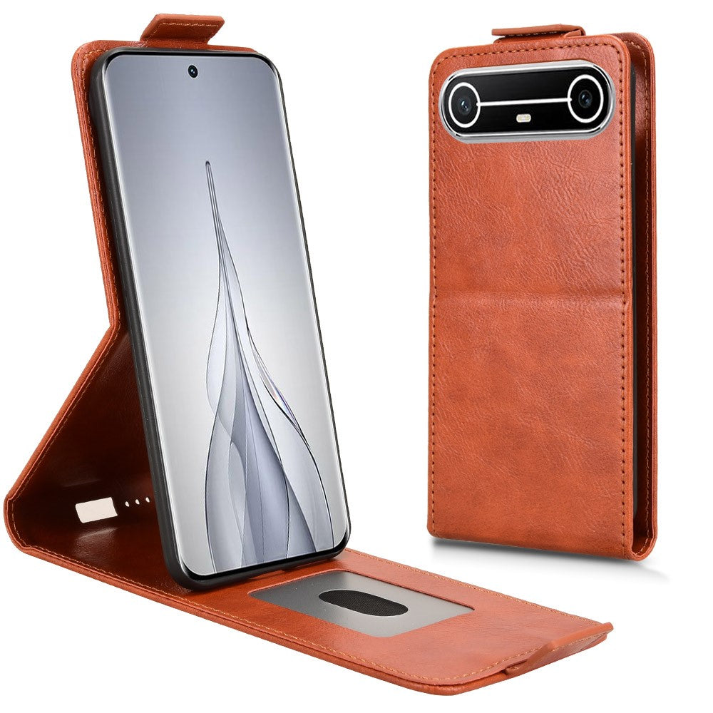 For TECNO Pova Slim 5G  /  Spark Slim 4G Stand Case Magnetic Clasp Vertical Flip Leather Phone Cover with Card Holder