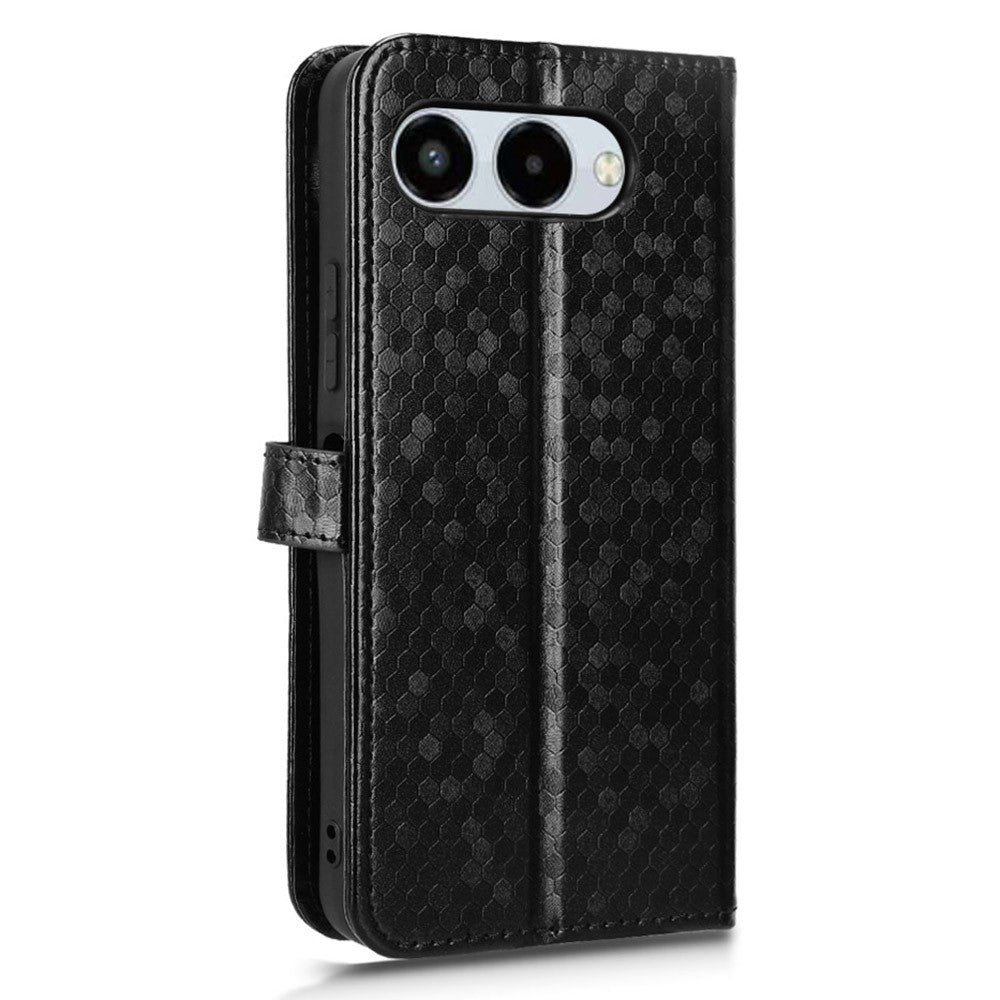 For T-Mobile REVVL 8  /  T Phone 3 Wallet Case Dot Pattern Imprint PU Leather Phone Cover with Wrist Strap