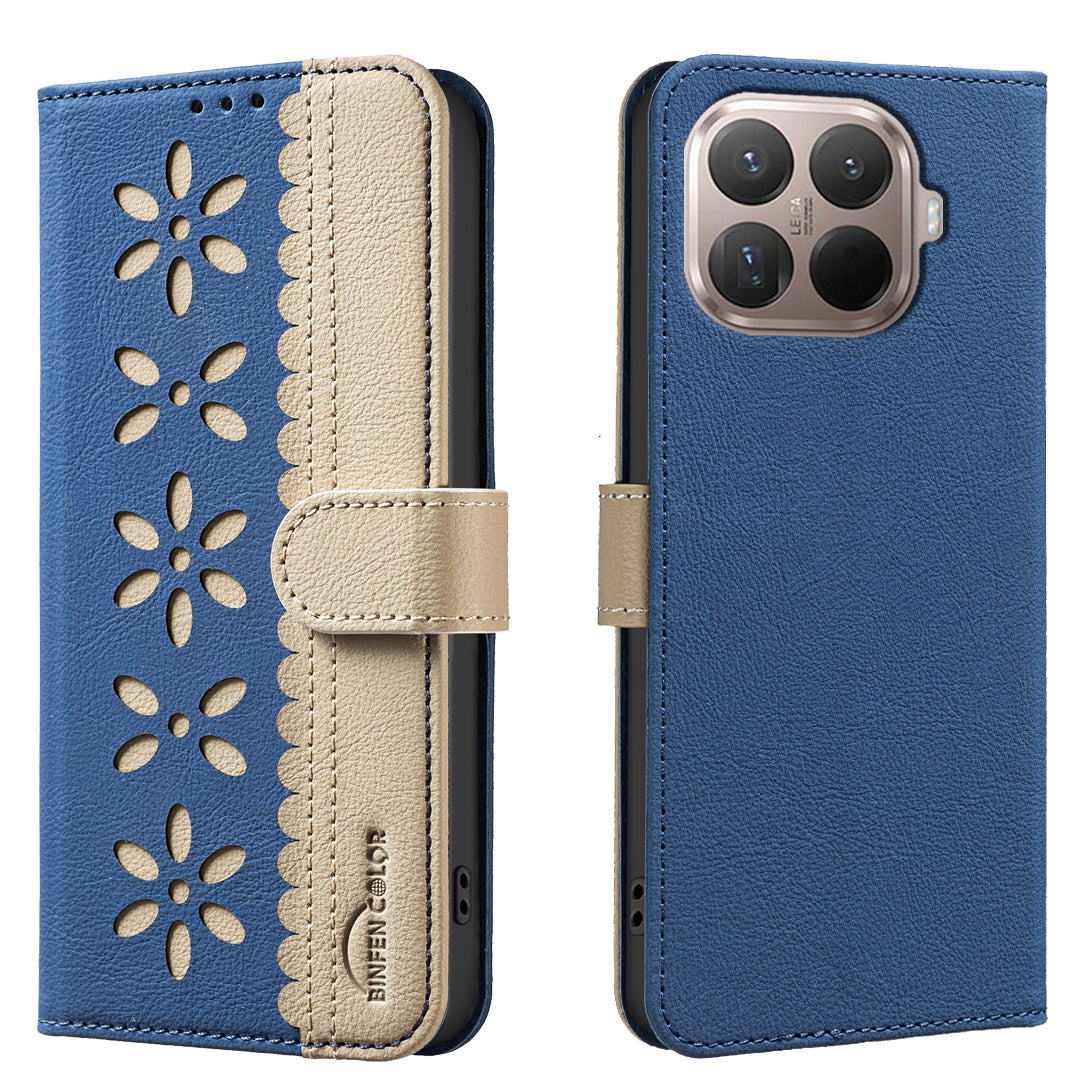 For Xiaomi 15T Pro Leather Case BINFEN COLOR BF36 Floral Pattern Phone Cover RFID Blocking Wallet Stand