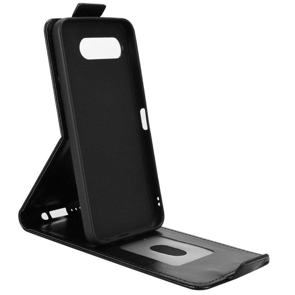 For T-Mobile REVVL 8  /  T Phone 3 Stand Case Magnetic Clasp Vertical Flip Leather Phone Cover with Card Holder
