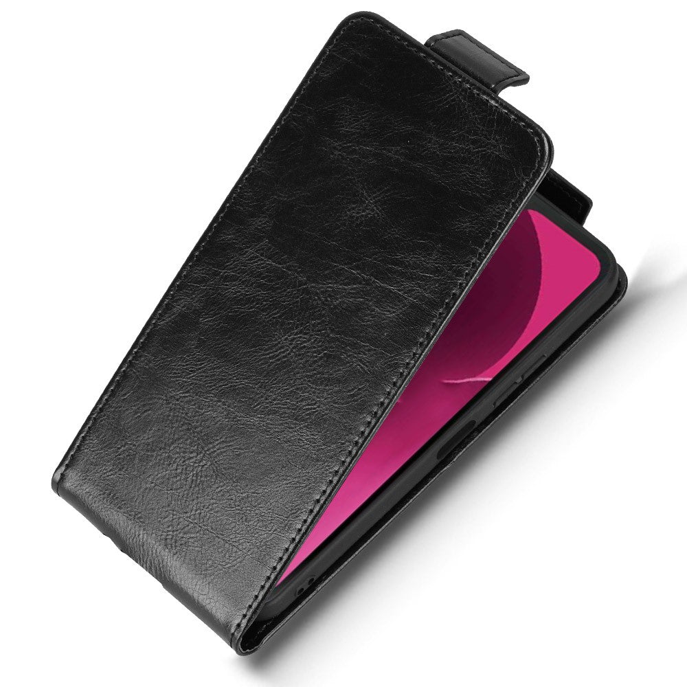 For T-Mobile REVVL 8  /  T Phone 3 Stand Case Magnetic Clasp Vertical Flip Leather Phone Cover with Card Holder