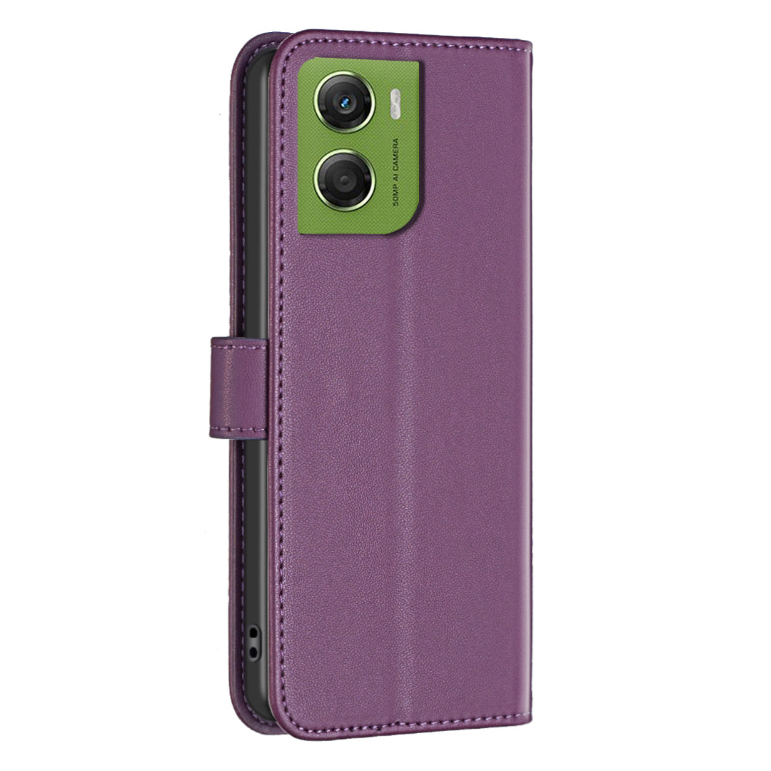 For Motorola Moto G06 4G Phone Case BINFEN COLOR BF17 Wallet Folio Flip Leather Cover