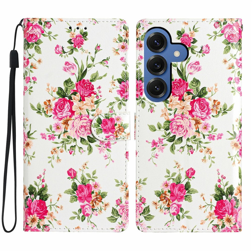 For Samsung Galaxy S26 / S26 Pro Wallet Case PU Leather Pattern Printing Stand Phone Cover with Strap