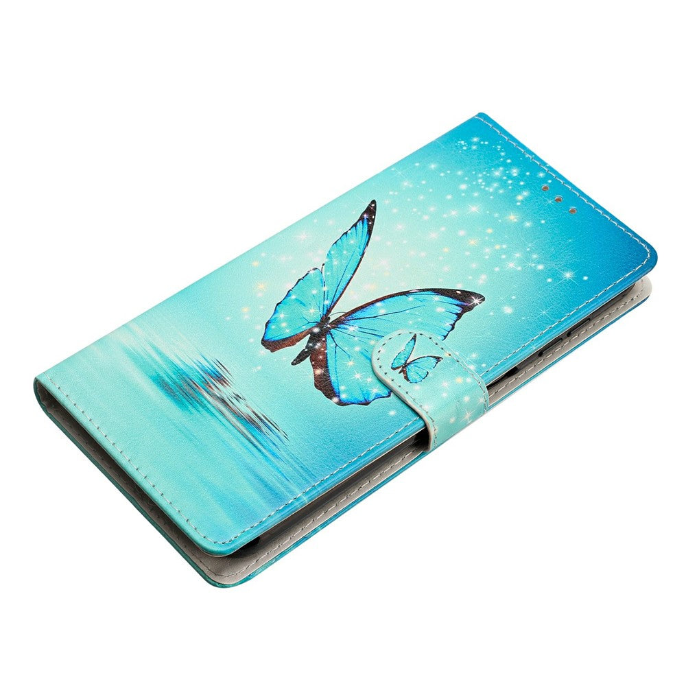 For Samsung Galaxy S26 Ultra Wallet Case PU Leather Pattern Printing Stand Phone Cover with Strap