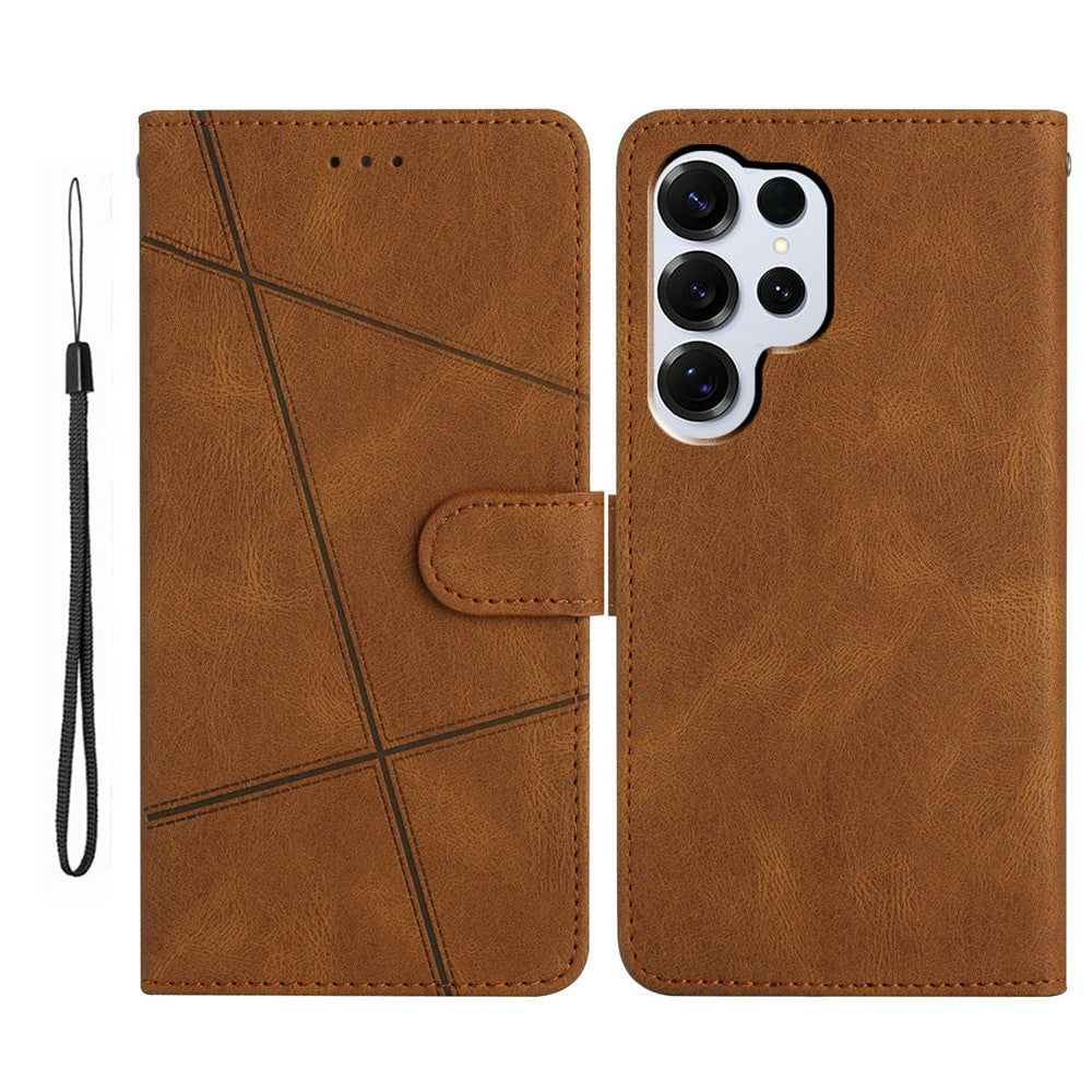 For Samsung Galaxy S26 Ultra Case Crazy Horse Texture PU Leather Wallet Stand Phone Cover