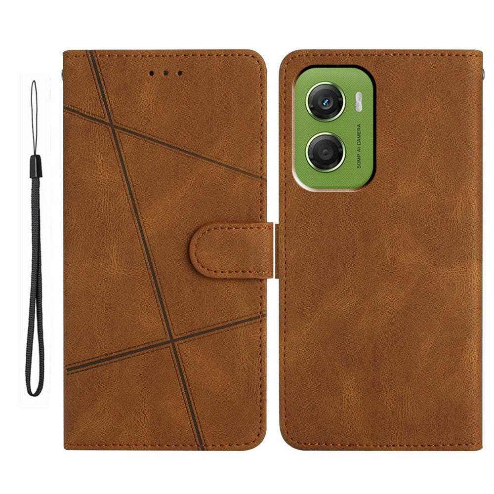 For Motorola Moto G06 4G Case Crazy Horse Texture PU Leather Wallet Stand Phone Cover