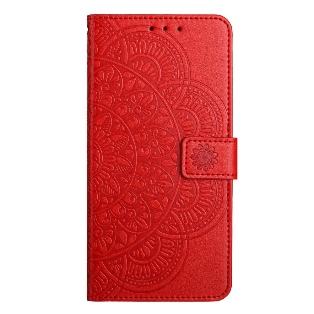 For Samsung Galaxy S26 Edge Leather Case with Card Slots Mandala Pattern Phone Cover Stand