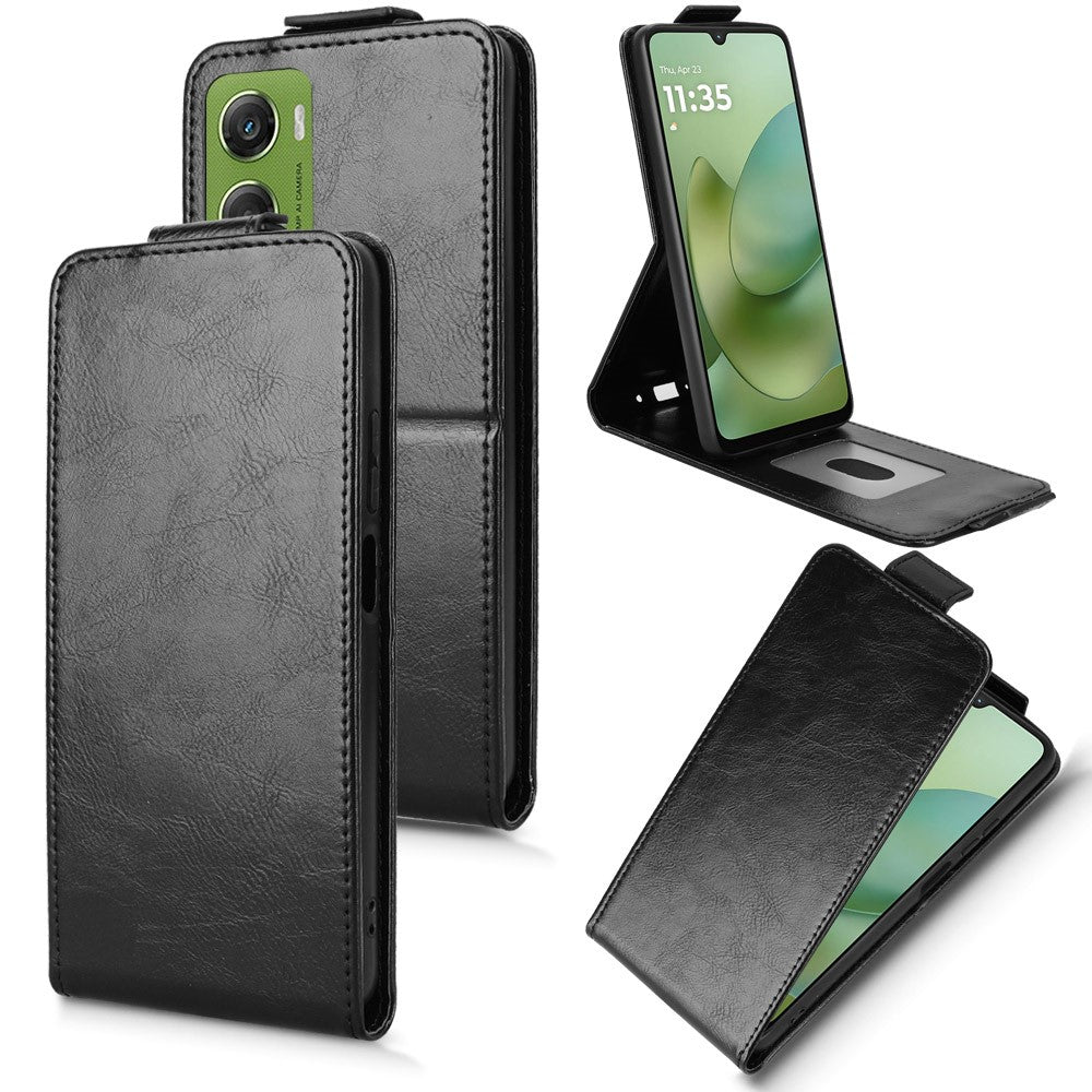 For Motorola Moto G06 Power 4G  /  G06 4G Stand Case Magnetic Clasp Vertical Flip Leather Phone Cover with Card Holder