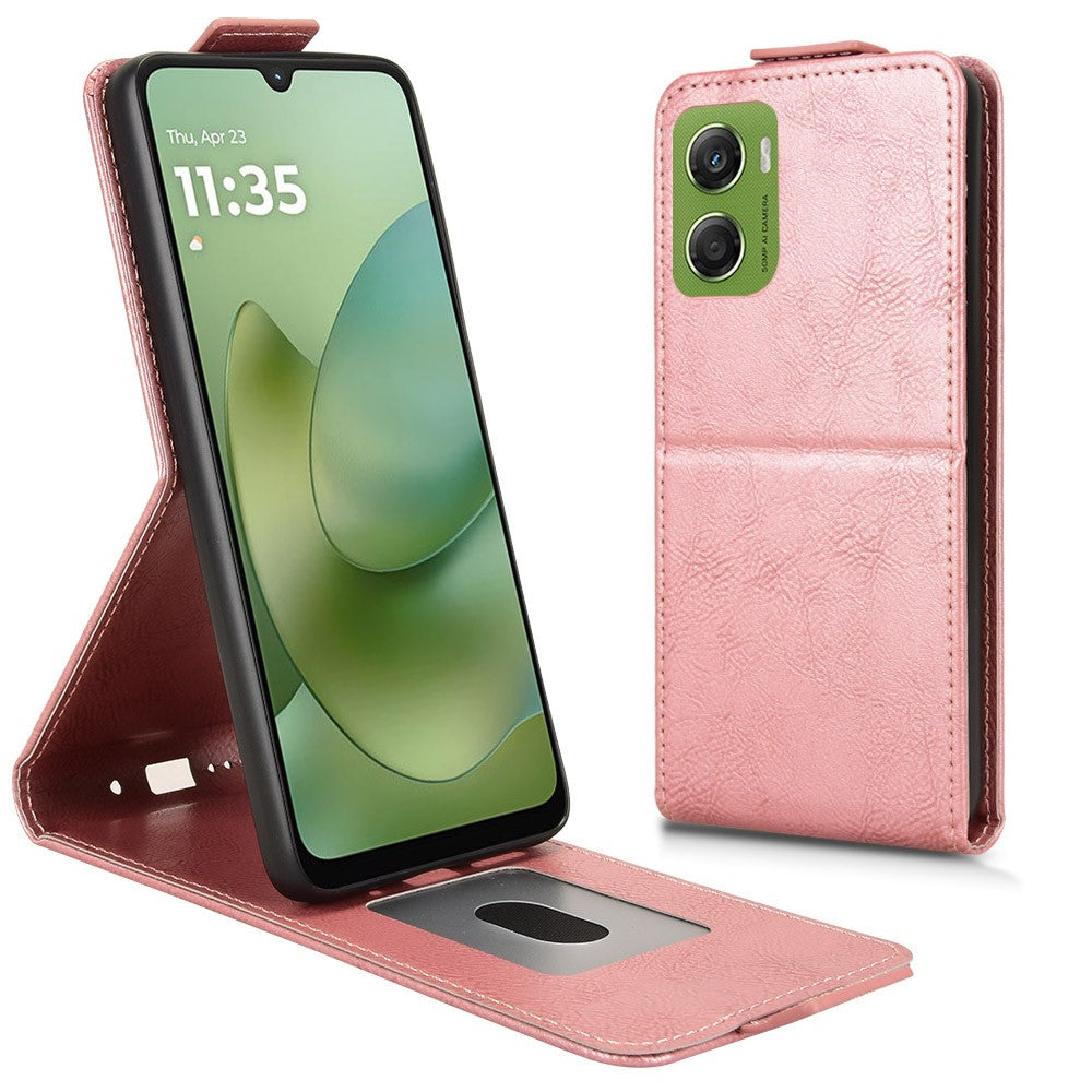For Motorola Moto G06 Power 4G  /  G06 4G Stand Case Magnetic Clasp Vertical Flip Leather Phone Cover with Card Holder