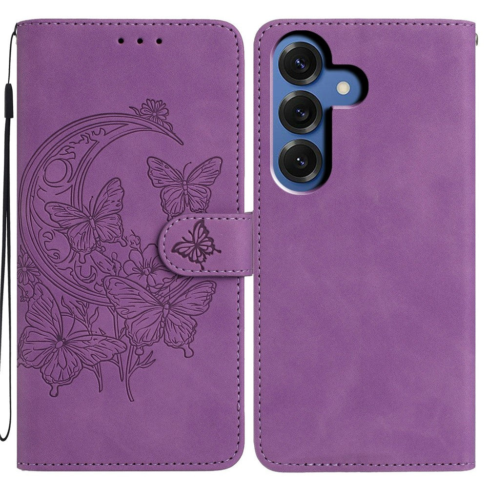 For Samsung Galaxy S26 / S26 Pro Case Butterfly Flower Imprinted PU Leather Wallet Stand Phone Cover